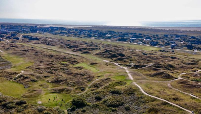 Luftfoto af Fanø Golf Links